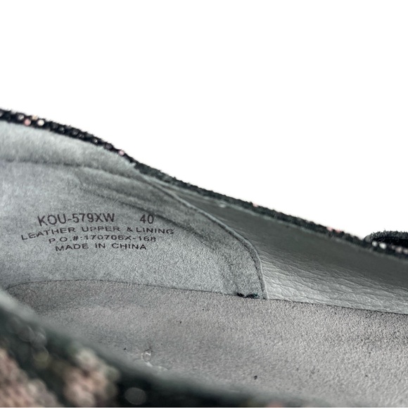 ALEGRIA Kourtney Womens Black Floral Mary Jane Shoes Leather Size 40 /9.5-10 - Picture 10 of 10